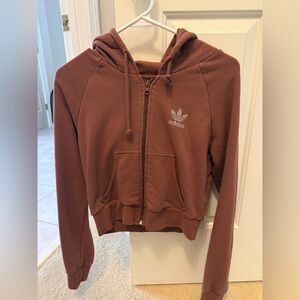 Adidas Rhinestone Zip-Up Hoodie – Women’s Small